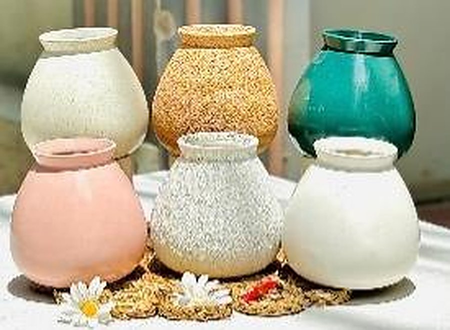 Bầu Tròn - lọ hoa gốm sứ Bát Tràng TM-011