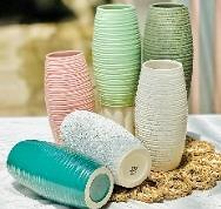 Bom Vân Ngang - lọ hoa gốm sứ Bát Tràng TM-018