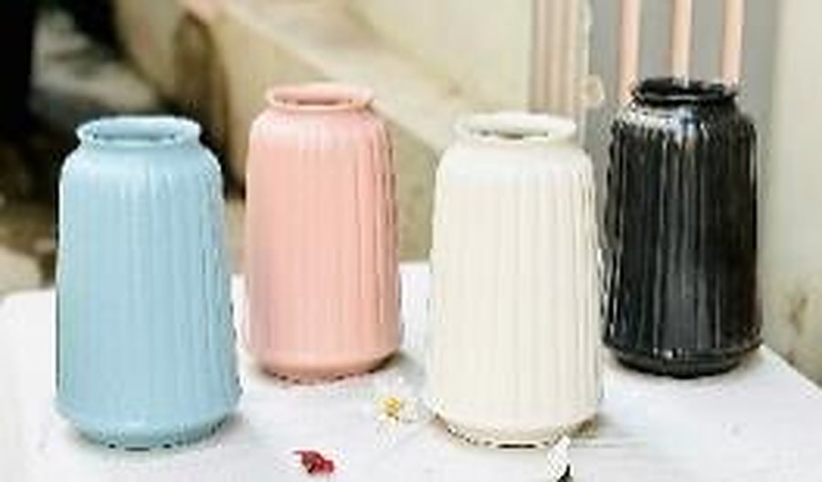 Lọ Dọc Loe - lọ hoa gốm sứ Bát Tràng TM-052